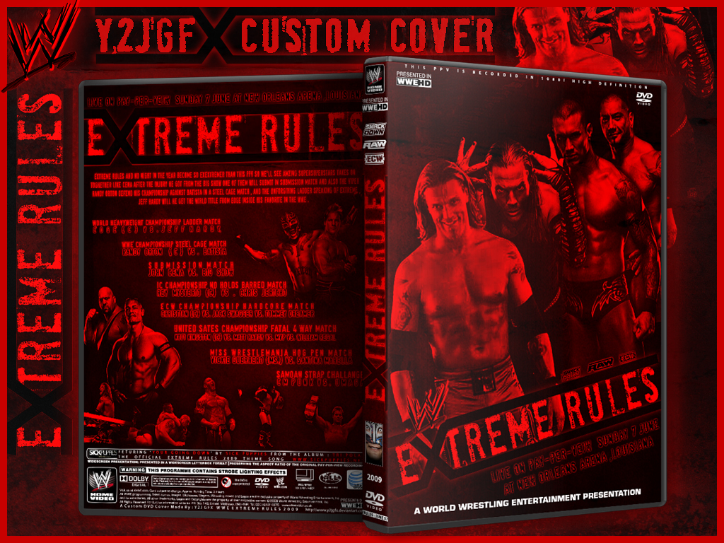 EXTREME RULES CUSTOM COVER by Y2JGFX