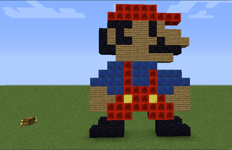 Super Mario Bros Nes in Minecraft Pixel Art by Whitefatbman on ...