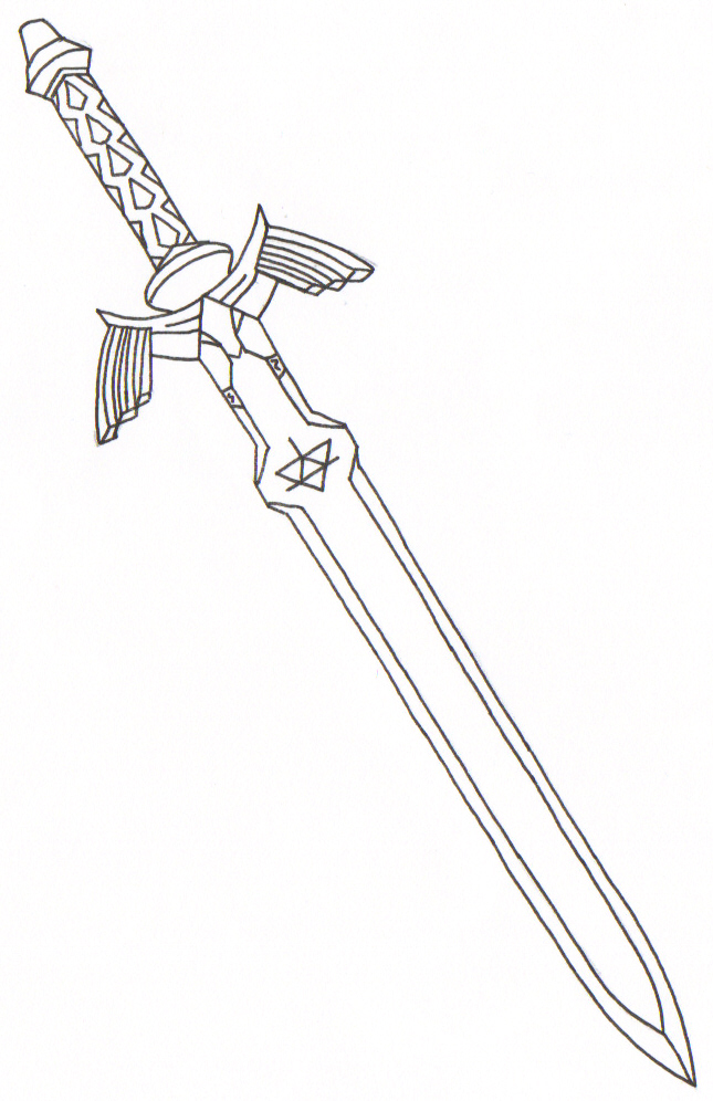 zelda shield and sword coloring pages - photo #25