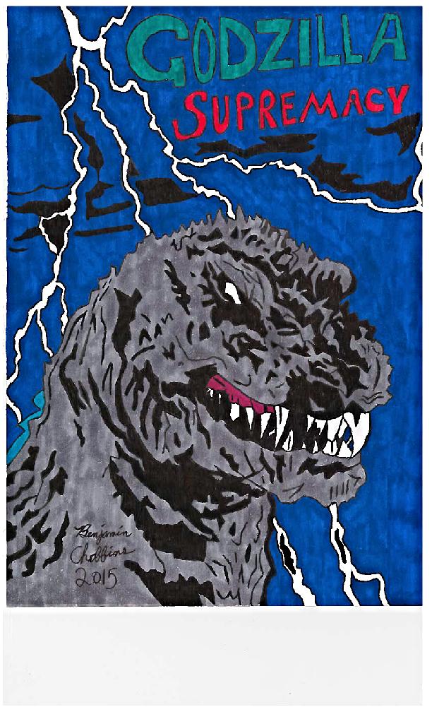 Godzilla Supremacy cover (scanner quality) by hugeben