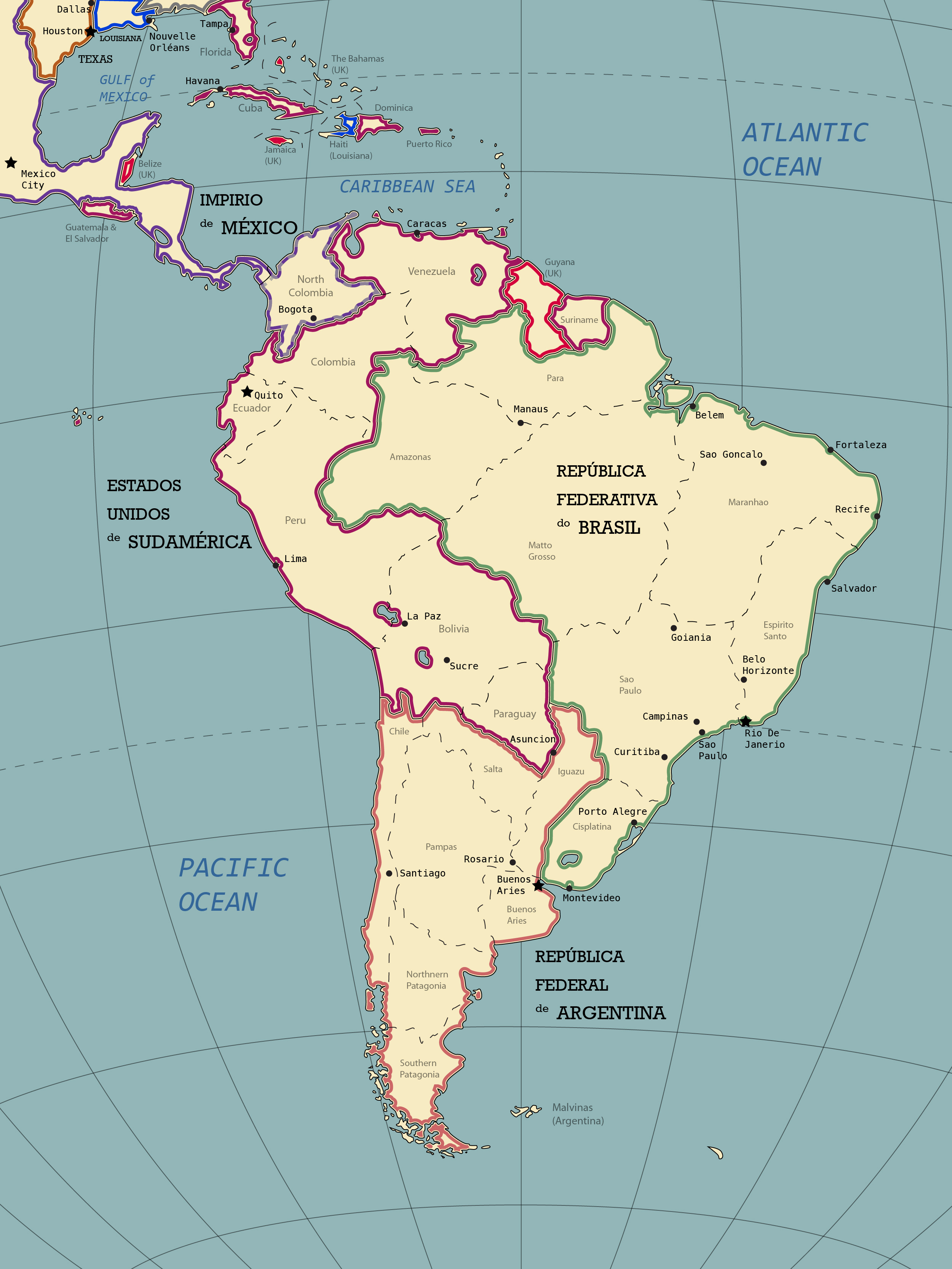 The South American Continent in the Year 1928 by SPARTAN-127