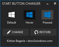 Windows 8.1 start button changer