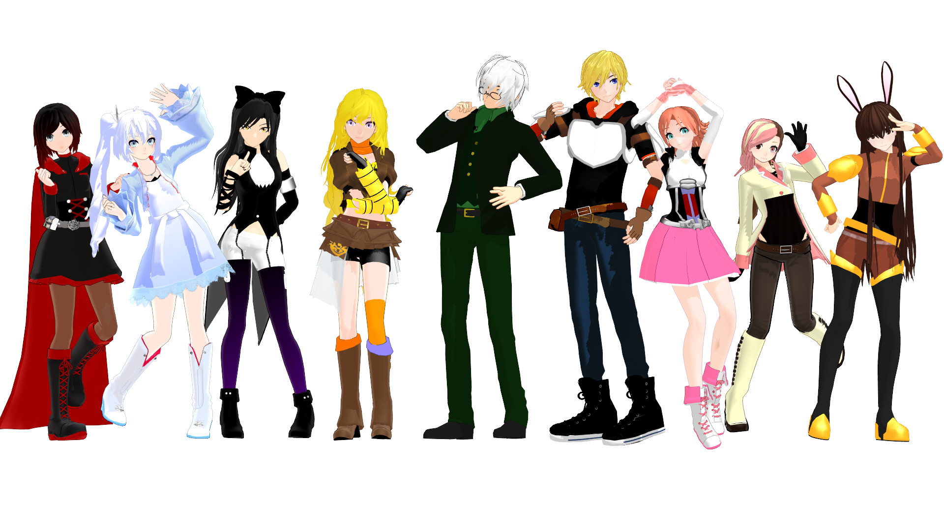 (MMDxRWBY) RWBY Volume 1 Pack (+DL) by naruchan101 on 