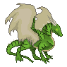 Dragon Icon Green Stripe by RavensMourn
