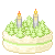 Christmas Tree Cake with candles 50x50 icon