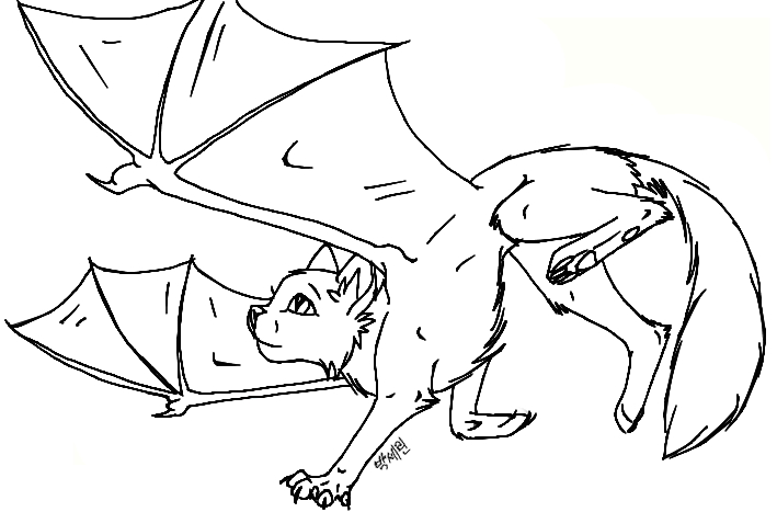 Snubberx: Cat With Wings Coloring Pages