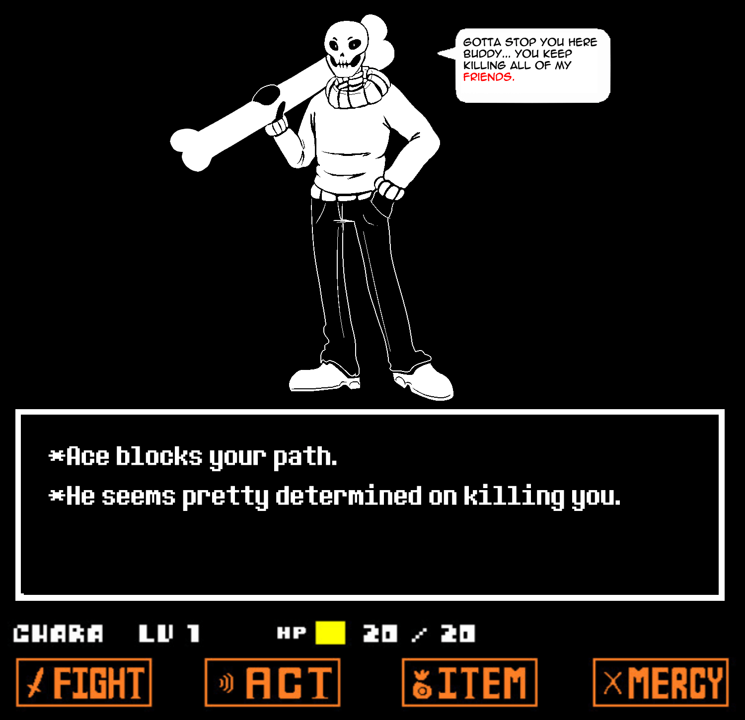Undertale OC-Ace (moving) by putt125