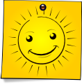 Post-It Smiley: The Sun (emotee) by mondspeer