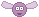 Flying purple emoticon
