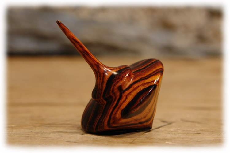 Cocobolo Wood Spinning Top - Holzkreisel Cocobolo by ...
