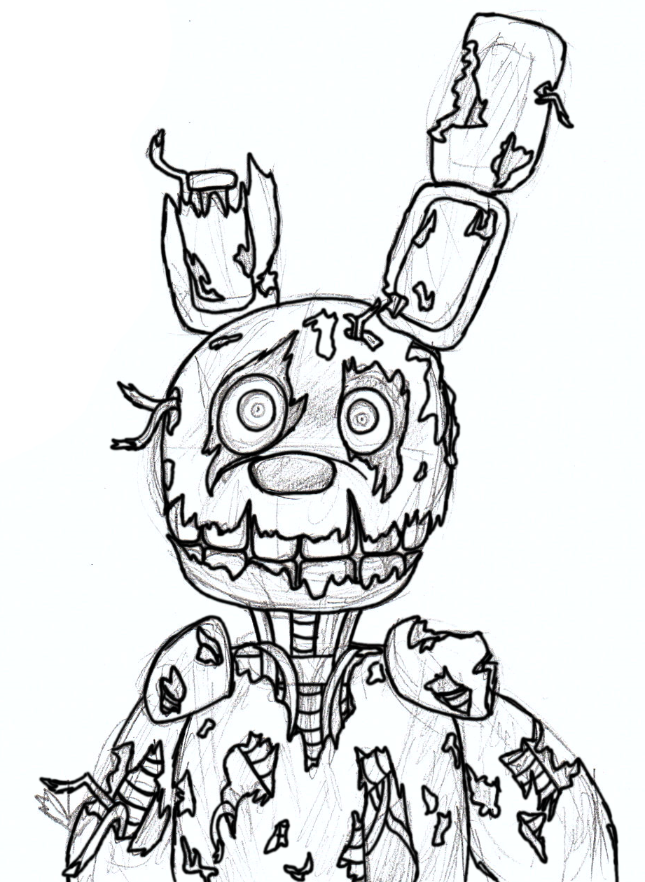 Spring Trap Five Nights At Freddys Coloring Page Coloring ...