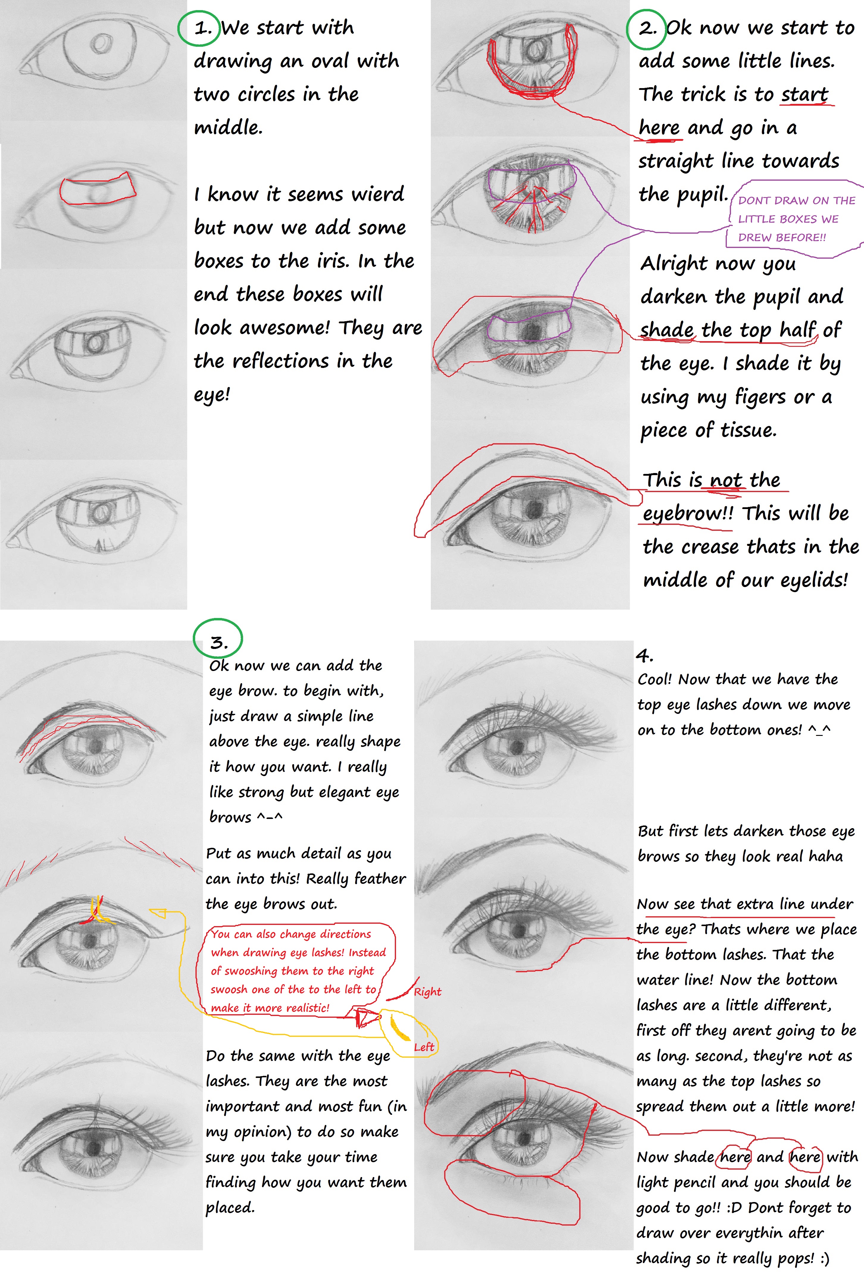  Realistic Eye Drawing Tutorial With Pencil by Imaginary2095 on DeviantArt