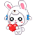 Hamtaro Mouse Emoji-04 (Heart Dance) [V1]