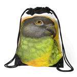 Senegal Parrot Realistic Painting Drawstring Bag