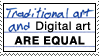 Stamp: Traditional vs Digital by Jammerlee