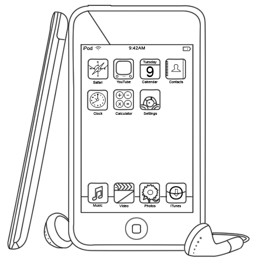 iPod Touch Outline by Enpo on DeviantArt